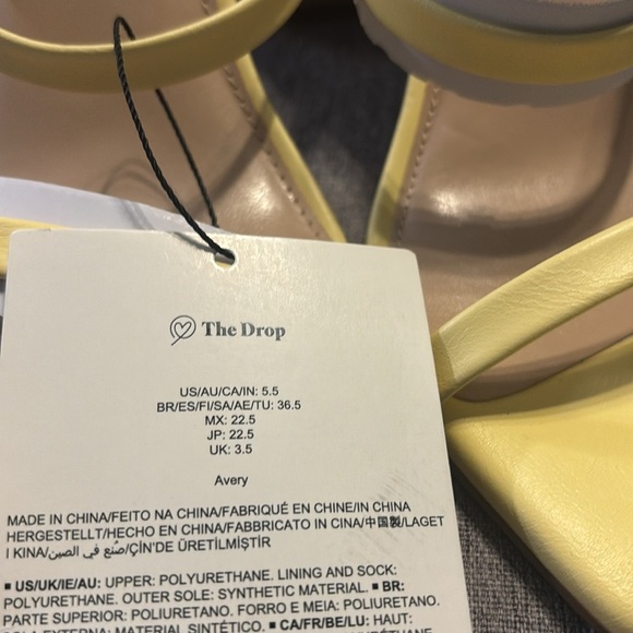 The Drop Women's Avery Square Toe Two Strap High Heeled Sandal - Picture 4 of 6